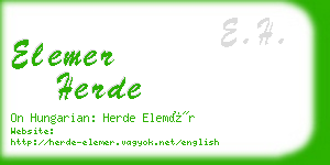 elemer herde business card